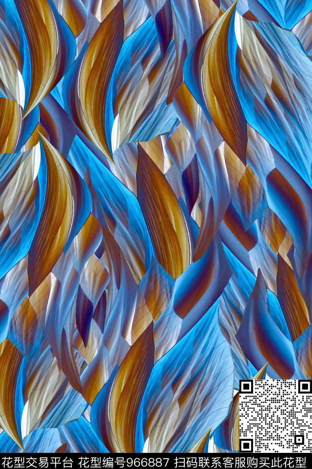 数码华亿平台抽象女装数码印花华亿平台下载（图片编号: 966887） - 瓦栏（Walan）