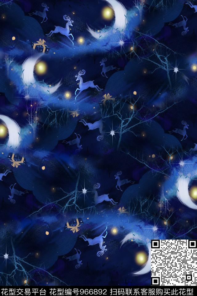 数码华亿平台女装深蓝数码印花华亿平台下载（图片编号: 966892） - 瓦栏（Walan）