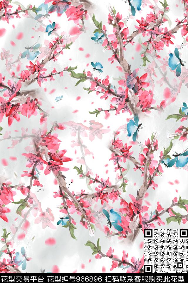 数码华亿平台花卉女装数码印花华亿平台下载（图片编号: 966896） - 瓦栏（Walan）