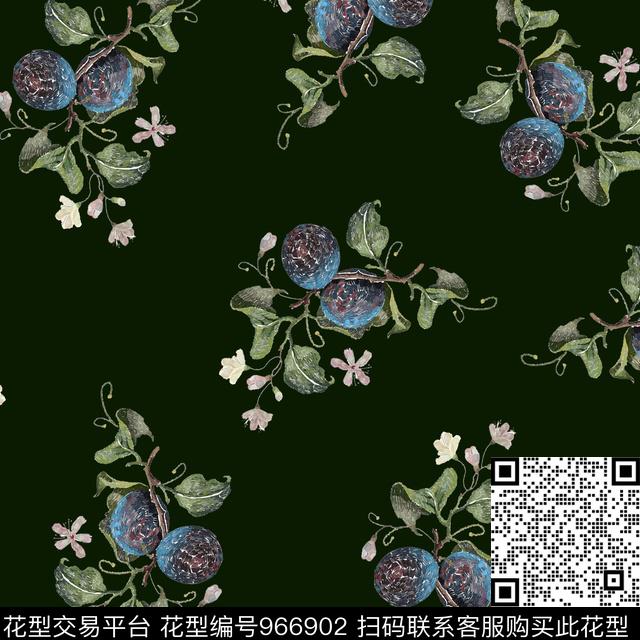 花卉几何大牌风数码印花华亿平台下载（图片编号: 966902） - 瓦栏（Walan）