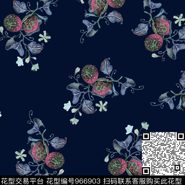 花卉几何大牌风数码印花华亿平台下载（图片编号: 966903） - 瓦栏（Walan）