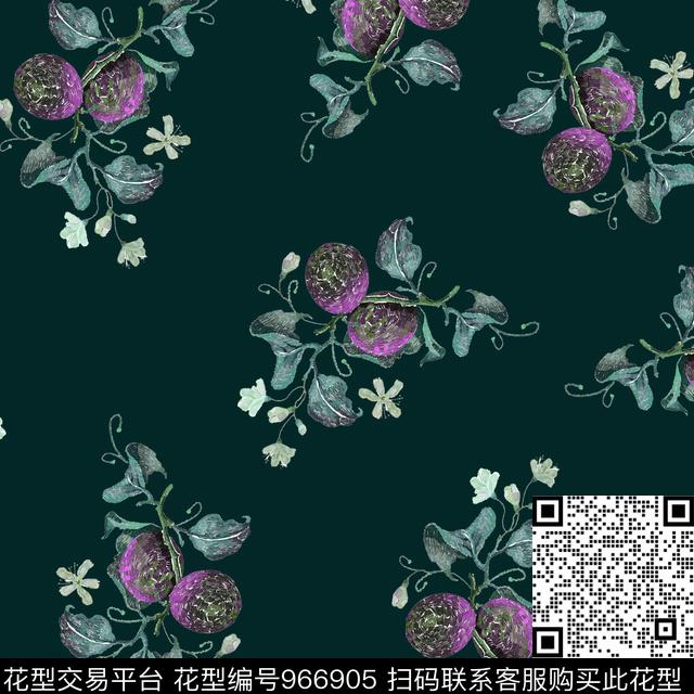 花卉几何大牌风数码印花华亿平台下载（图片编号: 966905） - 瓦栏（Walan）