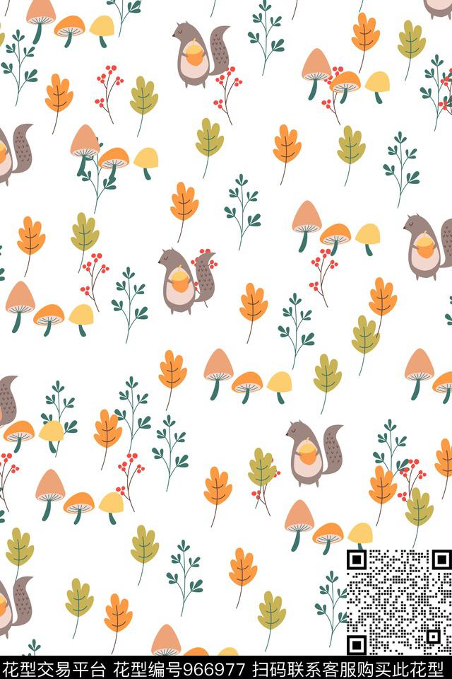 满版散花清爽底花卉动物传统印花华亿平台下载（图片编号: 966977） - 瓦栏（Walan）