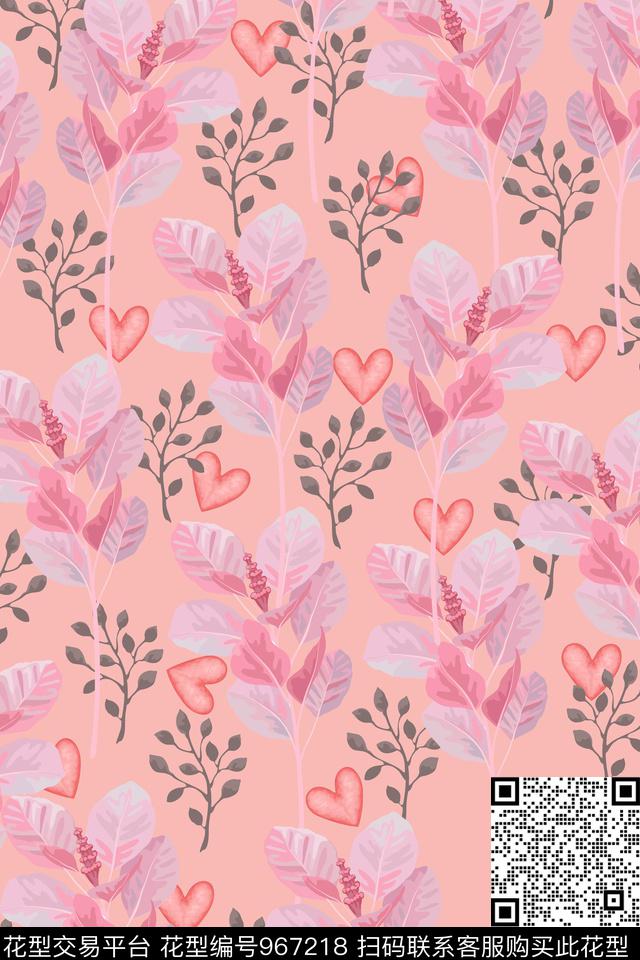 花卉满版散花清爽底花卉传统印花华亿平台下载（图片编号: 967218） - 瓦栏（Walan）