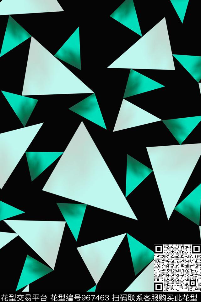 三角形几何男装男装数码印花华亿平台下载（图片编号: 967463） - 瓦栏（Walan）