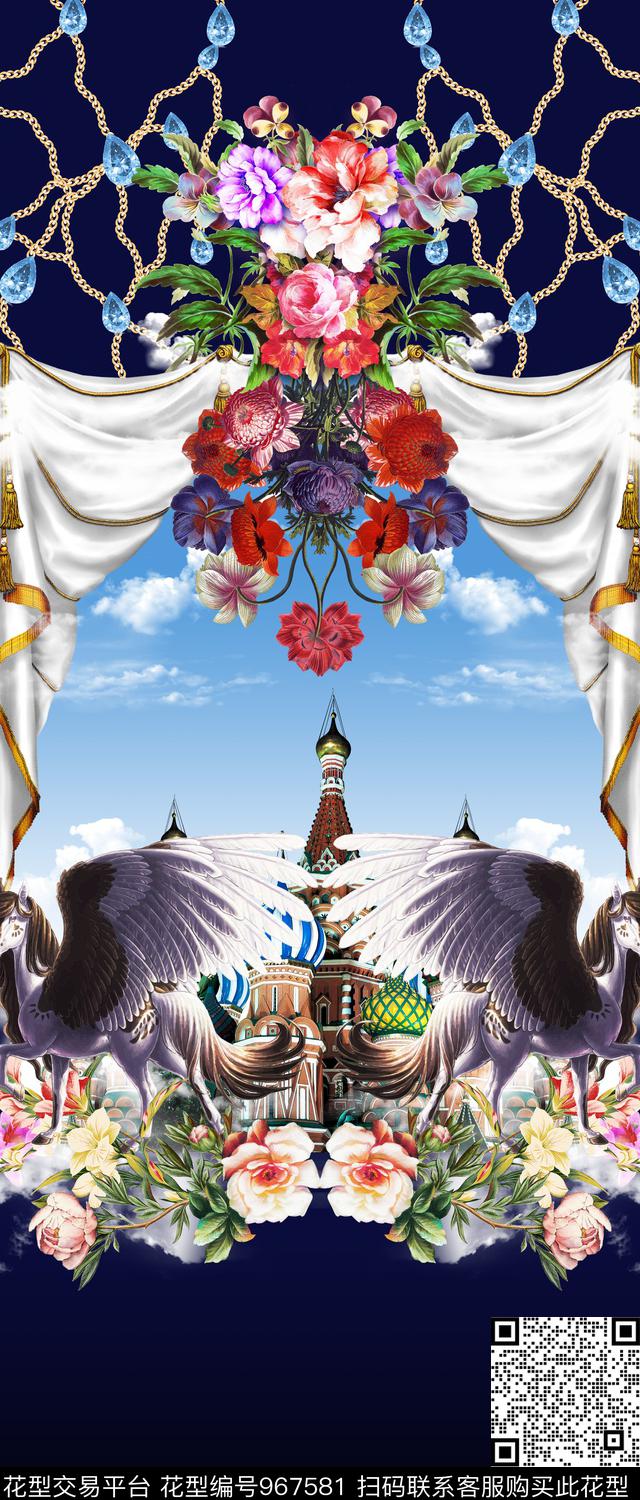 马天空3D立体数码印花华亿平台下载（图片编号: 967581） - 瓦栏（Walan）