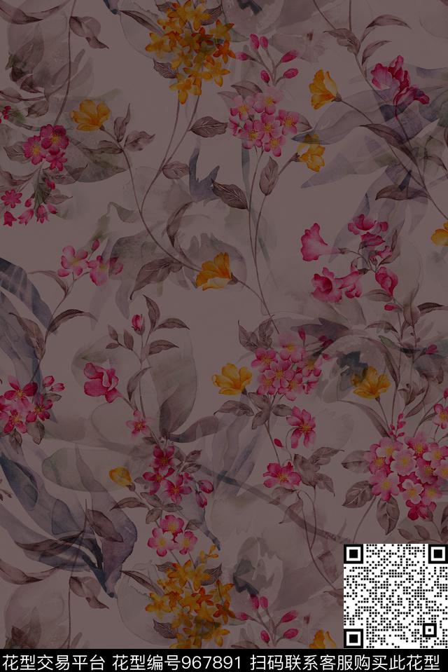 小碎花数码华亿平台花卉数码印花华亿平台下载（图片编号: 967891） - 瓦栏（Walan）