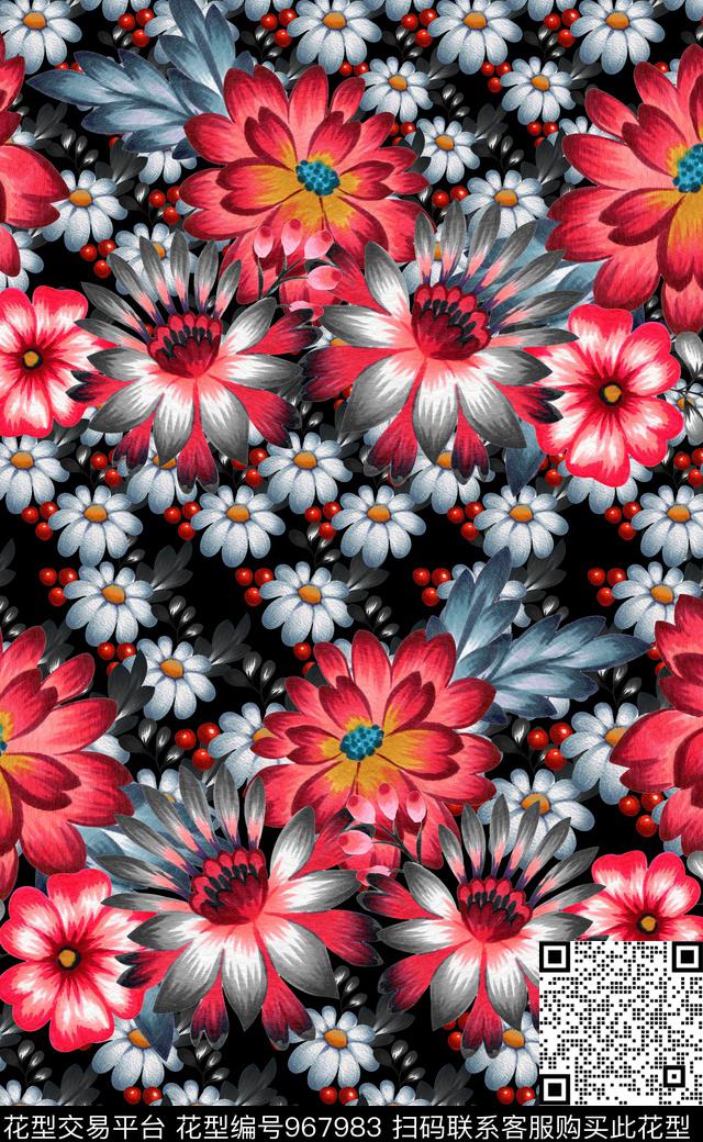 民族风小碎花定位花数码印花华亿平台下载（图片编号: 967983） - 瓦栏（Walan）