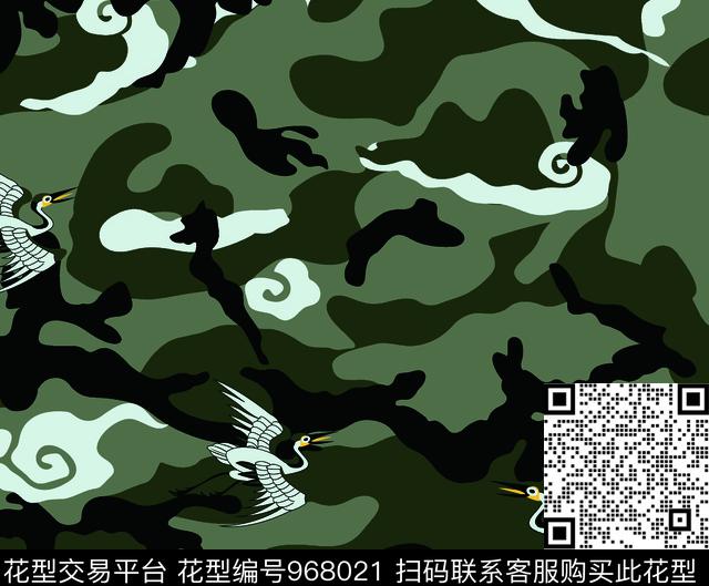 矢量大牌风迷彩传统印花华亿平台下载（图片编号: 968021） - 瓦栏（Walan）