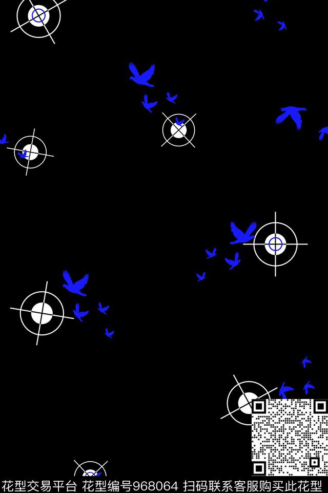 男装鸽子几何数码印花华亿平台下载（图片编号: 968064） - 瓦栏（Walan）