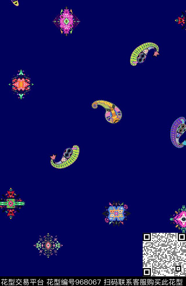 民族风数码华亿平台小碎花传统印花华亿平台下载（图片编号: 968067） - 瓦栏（Walan）