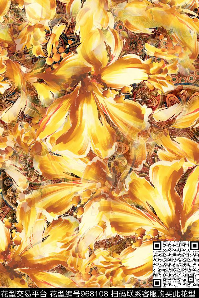 数码华亿平台肌理抽象数码印花华亿平台下载（图片编号: 968108） - 瓦栏（Walan）