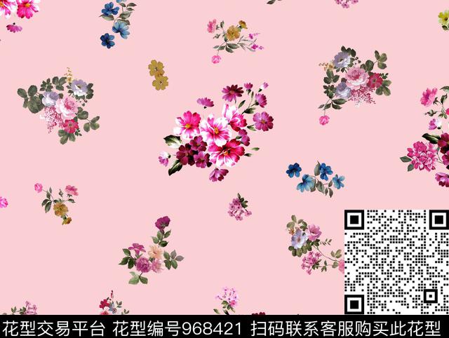植物彩底花卉花卉数码印花华亿平台下载（图片编号: 968421） - 瓦栏（Walan）