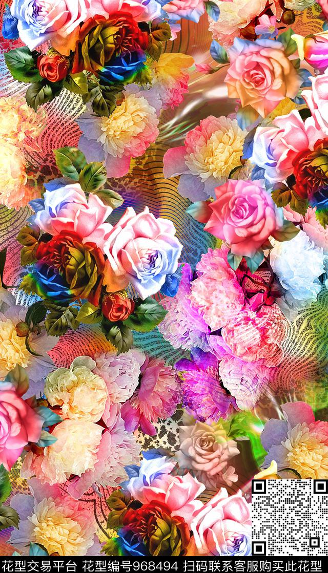 植物数码华亿平台花卉数码印花华亿平台下载（图片编号: 968494） - 瓦栏（Walan）