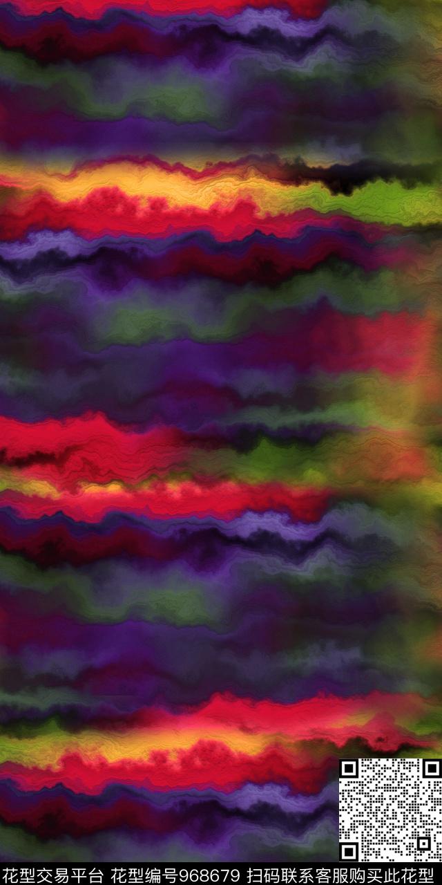 数码华亿平台抽象水彩花卉数码印花华亿平台下载（图片编号: 968679） - 瓦栏（Walan）