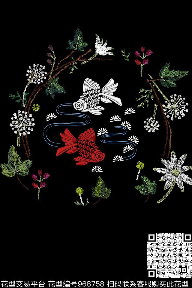 男装花卉绣花华亿平台数码印花华亿平台下载（图片编号: 968758） - 瓦栏（Walan）