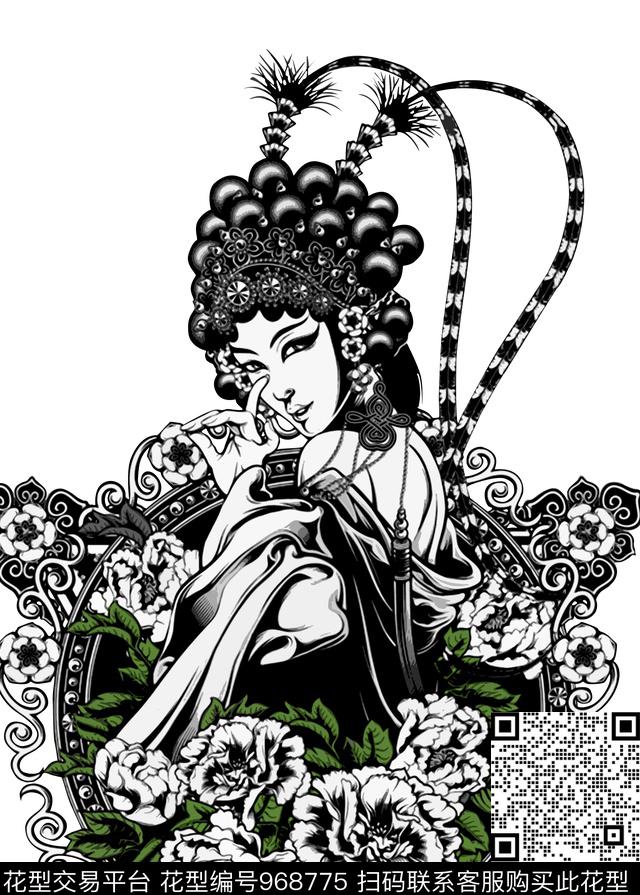 人物女装大牌风传统印花华亿平台下载（图片编号: 968775） - 瓦栏（Walan）