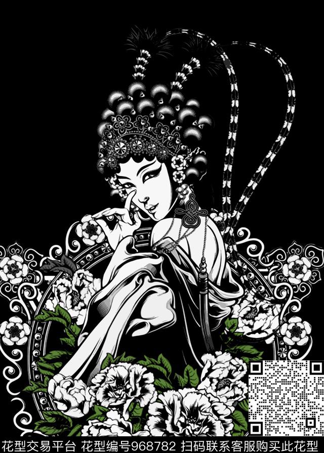 人物女装大牌风传统印花华亿平台下载（图片编号: 968782） - 瓦栏（Walan）