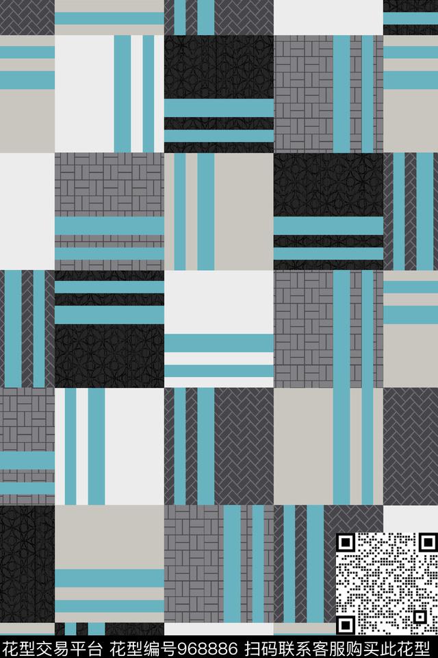 几何抽象男装底纹数码印花华亿平台下载（图片编号: 968886） - 瓦栏（Walan）