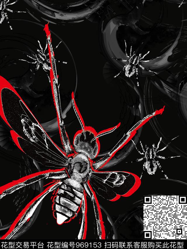 VALENTINO蜘蛛男装数码印花华亿平台下载（图片编号: 969153） - 瓦栏（Walan）