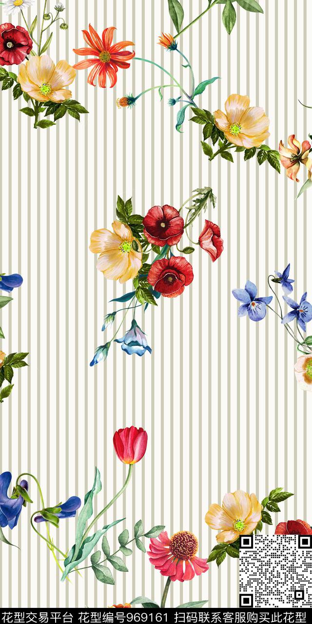 小碎花植物数码华亿平台数码印花华亿平台下载（图片编号: 969161） - 瓦栏（Walan）