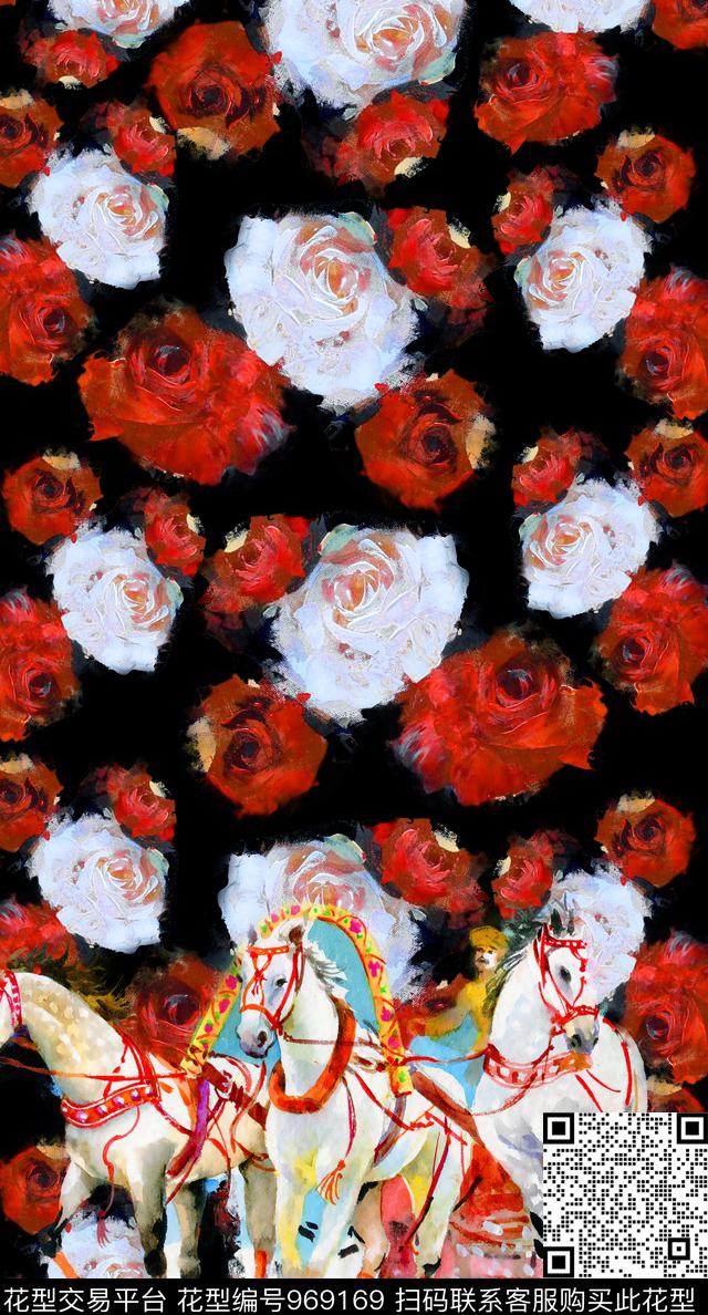 数码华亿平台花卉定位花数码印花华亿平台下载（图片编号: 969169） - 瓦栏（Walan）