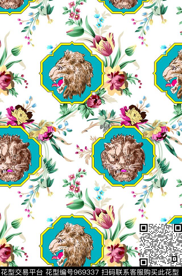 男装花卉几何传统印花华亿平台下载（图片编号: 969337） - 瓦栏（Walan）