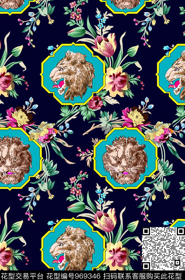 男装花卉几何传统印花华亿平台下载（图片编号: 969346） - 瓦栏（Walan）