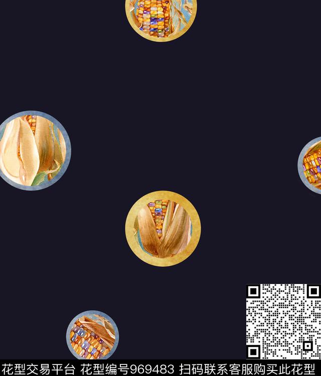 波点创意抽象数码印花华亿平台下载（图片编号: 969483） - 瓦栏（Walan）