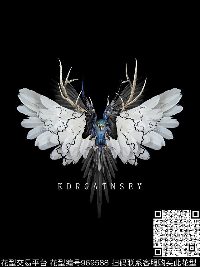 鸟翅膀潮牌数码印花华亿平台下载（图片编号: 969588） - 瓦栏（Walan）