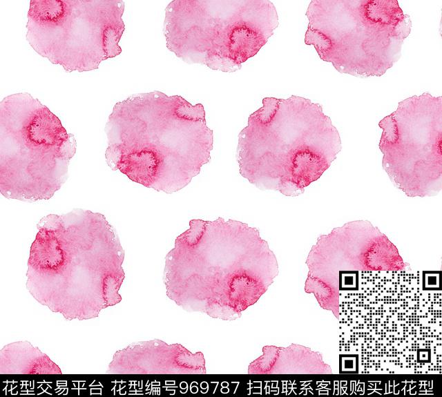 水彩花卉清新粉色水彩纹理数码印花华亿平台下载（图片编号: 969787） - 瓦栏（Walan）