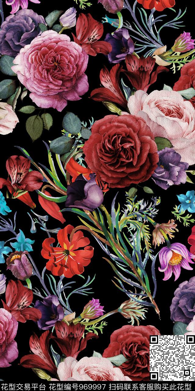 植物数码华亿平台花卉数码印花华亿平台下载（图片编号: 969997） - 瓦栏（Walan）