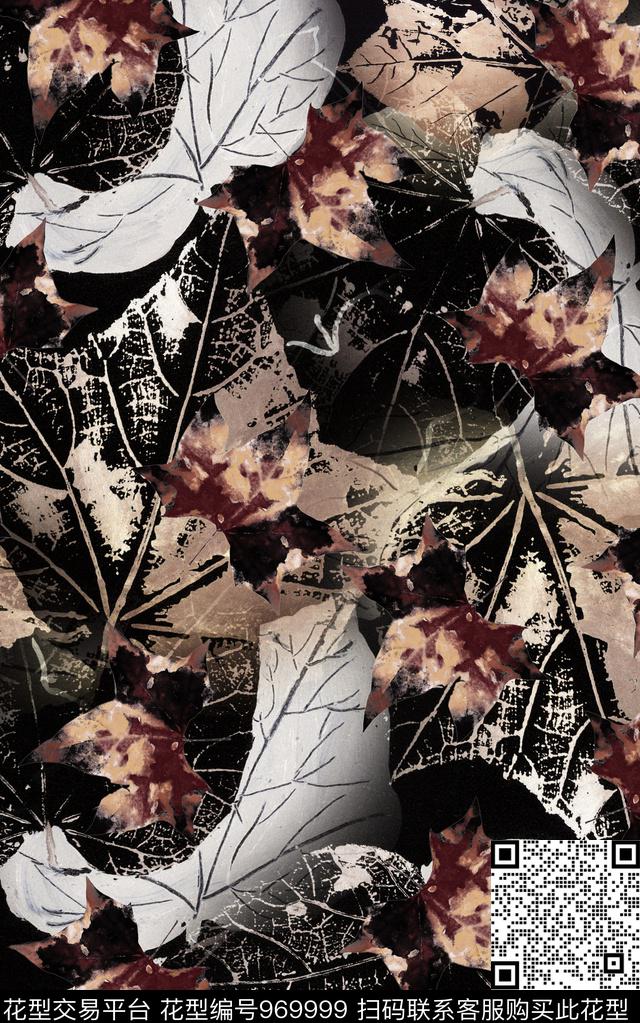 数码华亿平台抽象花卉数码印花华亿平台下载（图片编号: 969999） - 瓦栏（Walan）