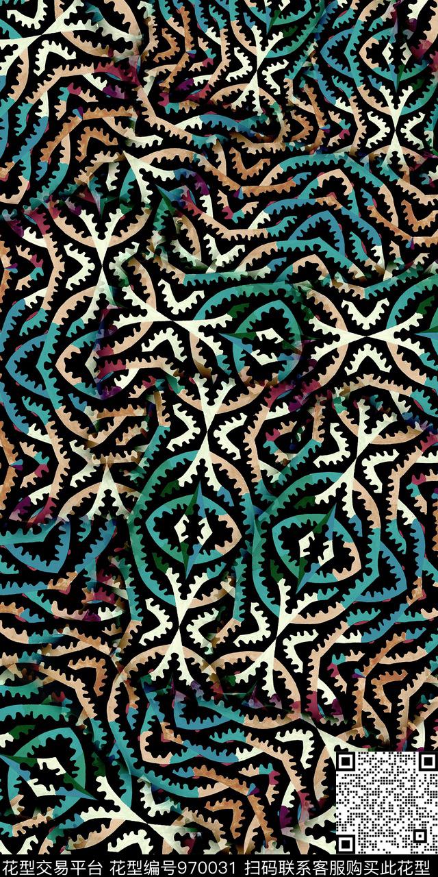 数码华亿平台3D立体抽象数码印花华亿平台下载（图片编号: 970031） - 瓦栏（Walan）