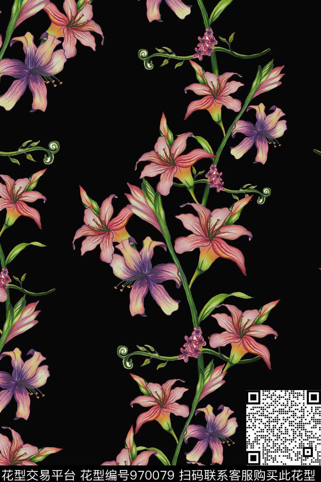 数码华亿平台花卉文艺数码印花华亿平台下载（图片编号: 970079） - 瓦栏（Walan）