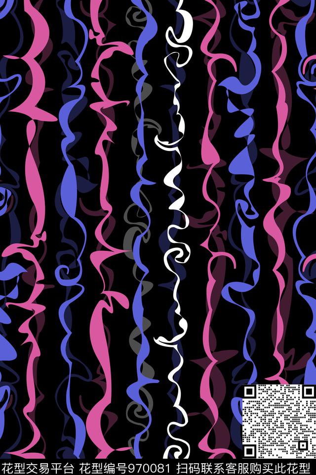 数码华亿平台抽象几何数码印花华亿平台下载（图片编号: 970081） - 瓦栏（Walan）