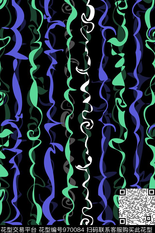 数码华亿平台抽象几何数码印花华亿平台下载（图片编号: 970084） - 瓦栏（Walan）