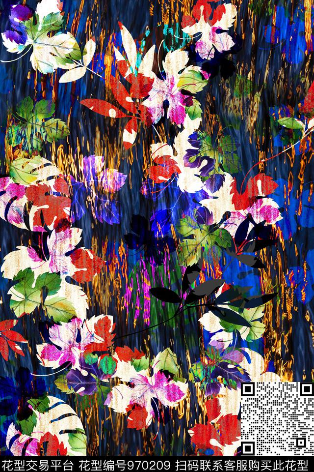 趣味肌理抽象数码印花华亿平台下载（图片编号: 970209） - 瓦栏（Walan）