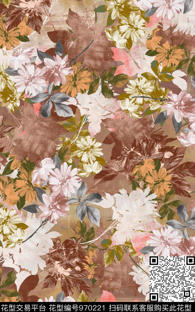 数码华亿平台肌理抽象数码印花华亿平台下载（图片编号: 970221） - 瓦栏（Walan）