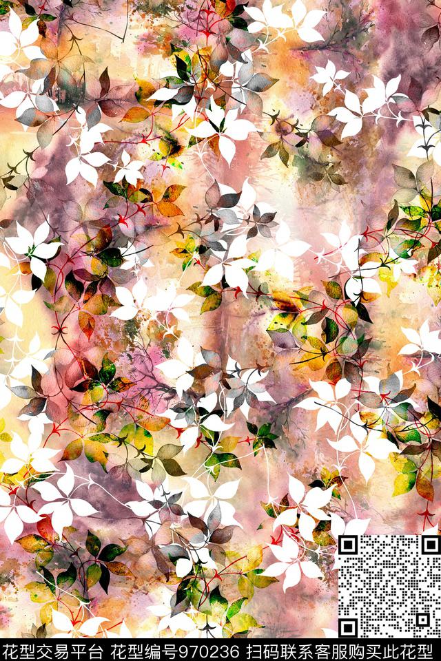 趣味肌理抽象数码印花华亿平台下载（图片编号: 970236） - 瓦栏（Walan）