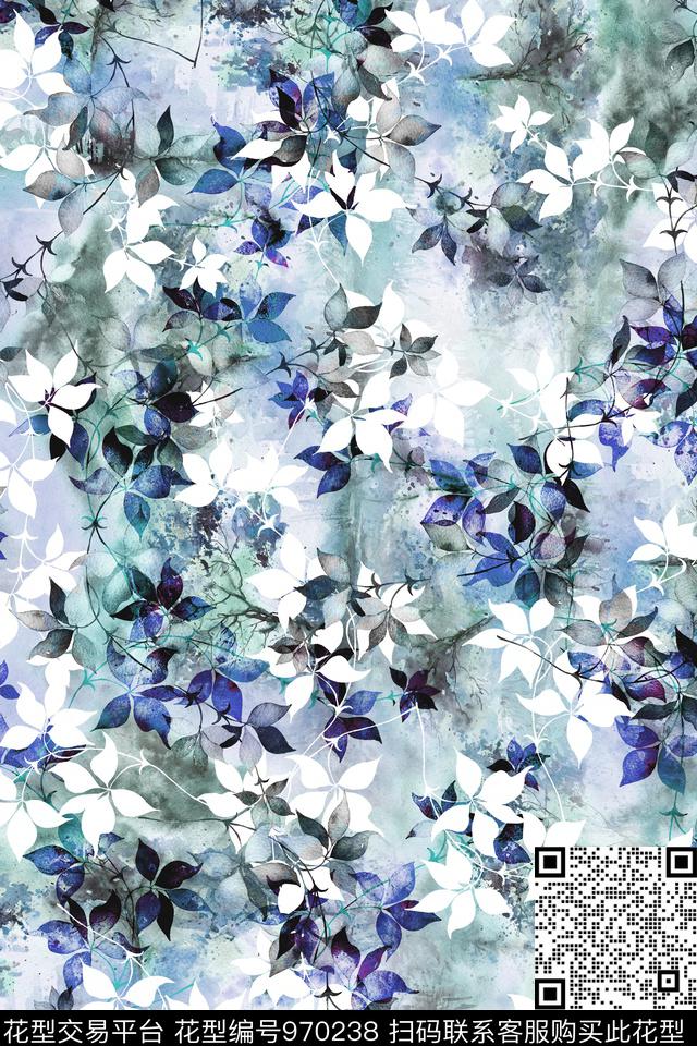 趣味肌理抽象数码印花华亿平台下载（图片编号: 970238） - 瓦栏（Walan）