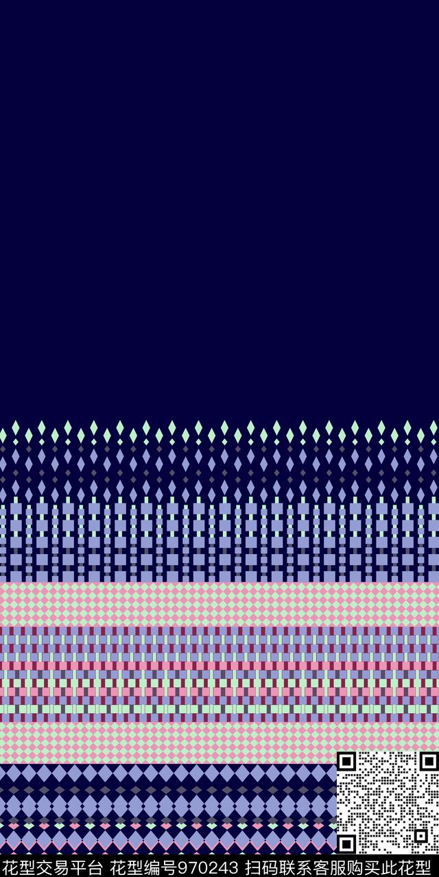 民族风几何定位趣味数码印花华亿平台下载（图片编号: 970243） - 瓦栏（Walan）