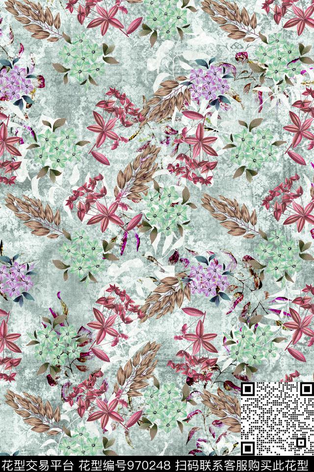 趣味肌理抽象数码印花华亿平台下载（图片编号: 970248） - 瓦栏（Walan）
