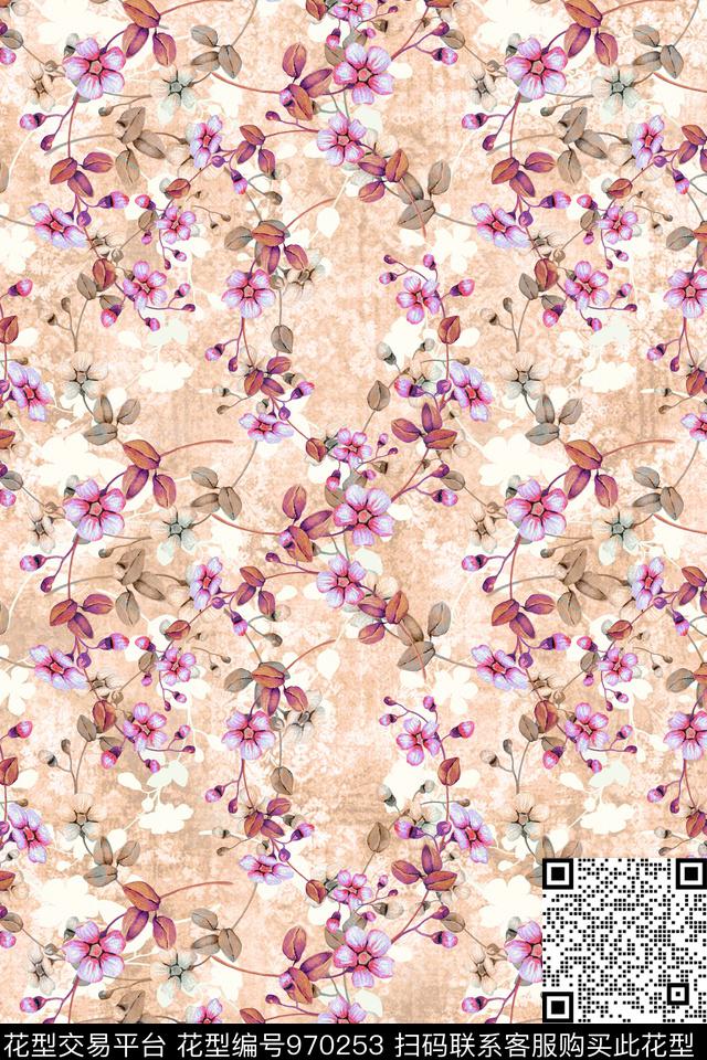 趣味肌理抽象数码印花华亿平台下载（图片编号: 970253） - 瓦栏（Walan）