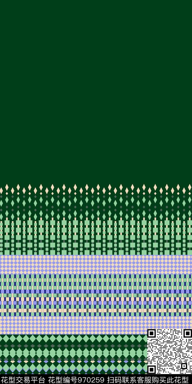 民族风几何定位趣味数码印花华亿平台下载（图片编号: 970259） - 瓦栏（Walan）