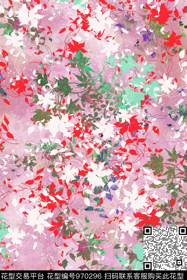 趣味肌理抽象数码印花华亿平台下载（图片编号: 970296） - 瓦栏（Walan）