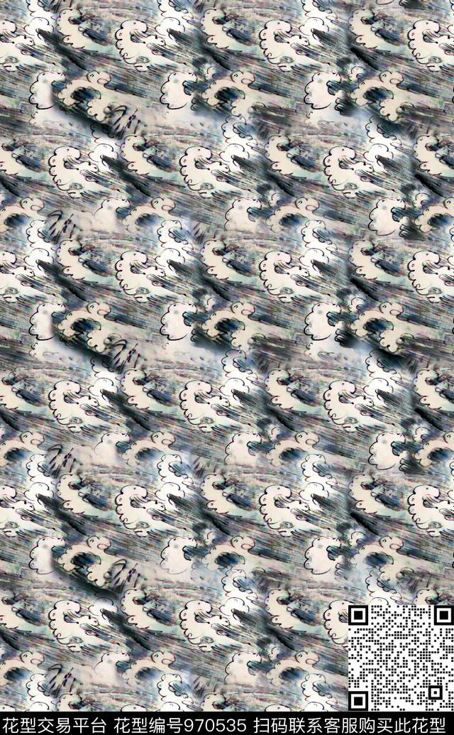 条纹数码华亿平台肌理数码印花华亿平台下载（图片编号: 970535） - 瓦栏（Walan）