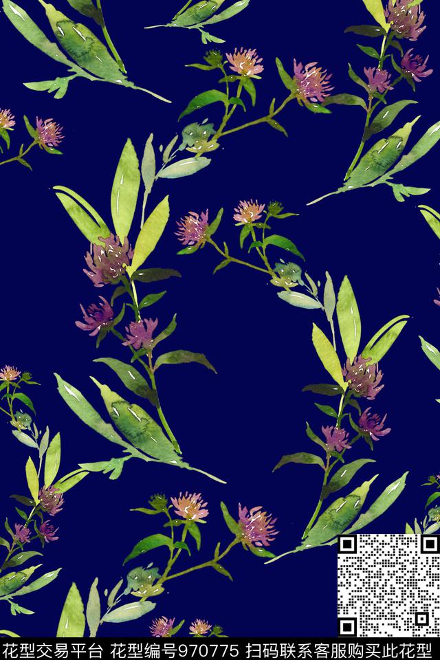 数码华亿平台VALENTINO花卉数码印花华亿平台下载（图片编号: 970775） - 瓦栏（Walan）