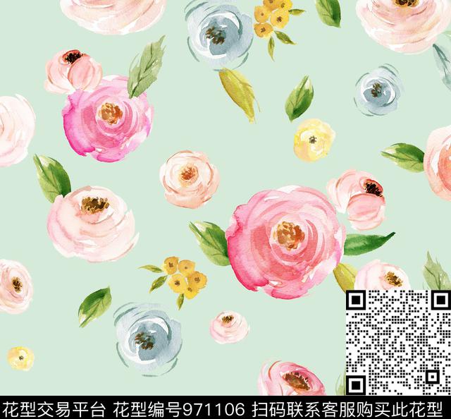 数码华亿平台植物花卉数码印花华亿平台下载（图片编号: 971106） - 瓦栏（Walan）