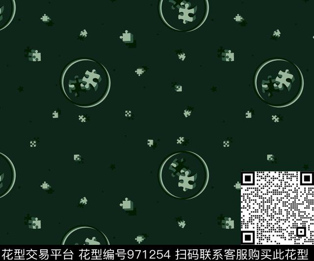 3D立体男装休闲传统印花华亿平台下载（图片编号: 971254） - 瓦栏（Walan）